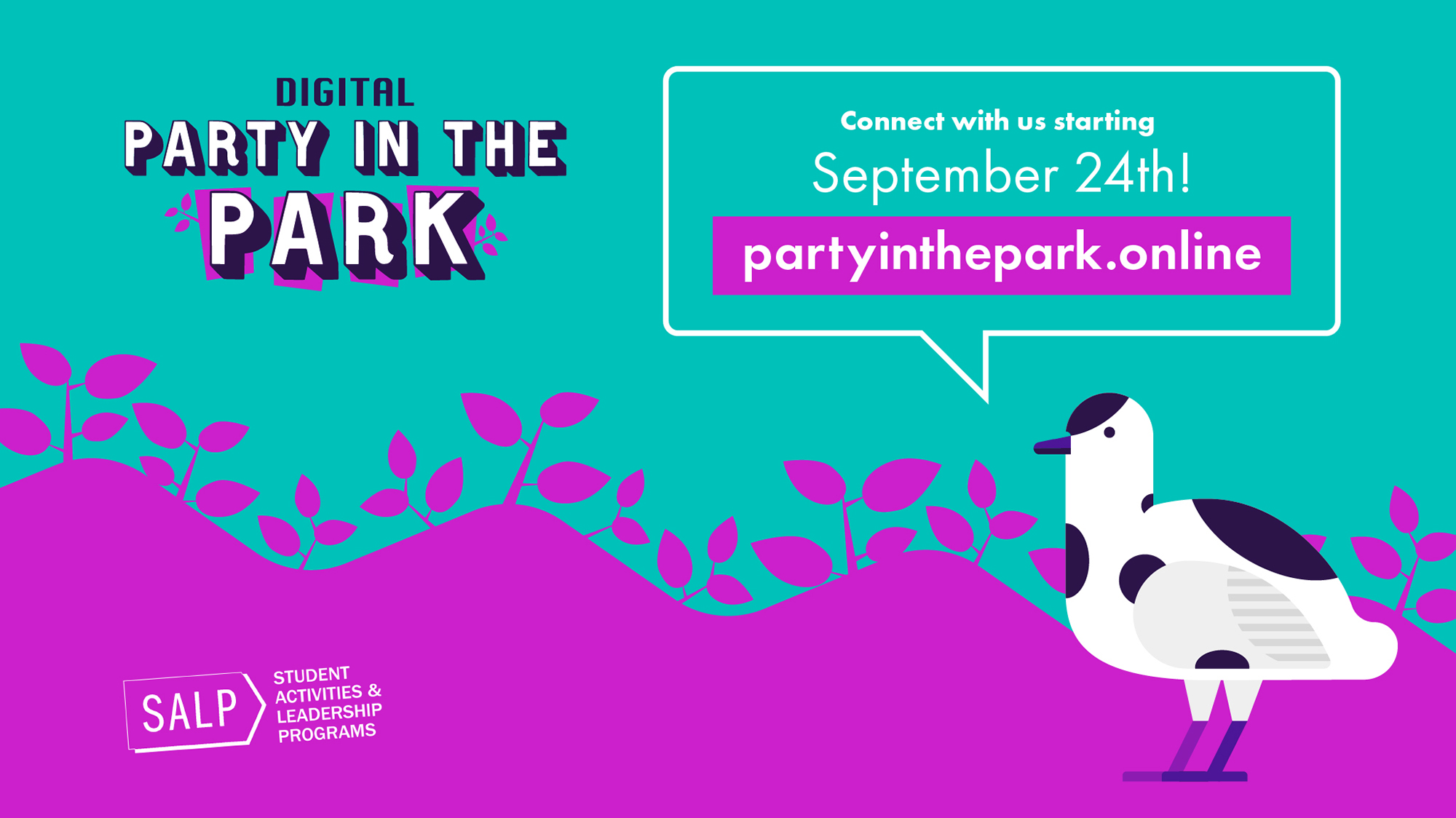 Screenshot of Party In The Park 2020's website design as seen when it was live