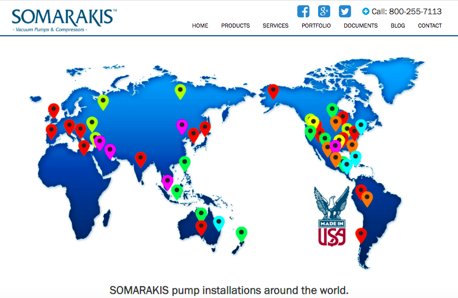 Screenshot of Somarakis website